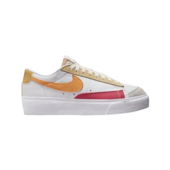 NIKE WMNS Blazer Low Platform Bianco/Arancio