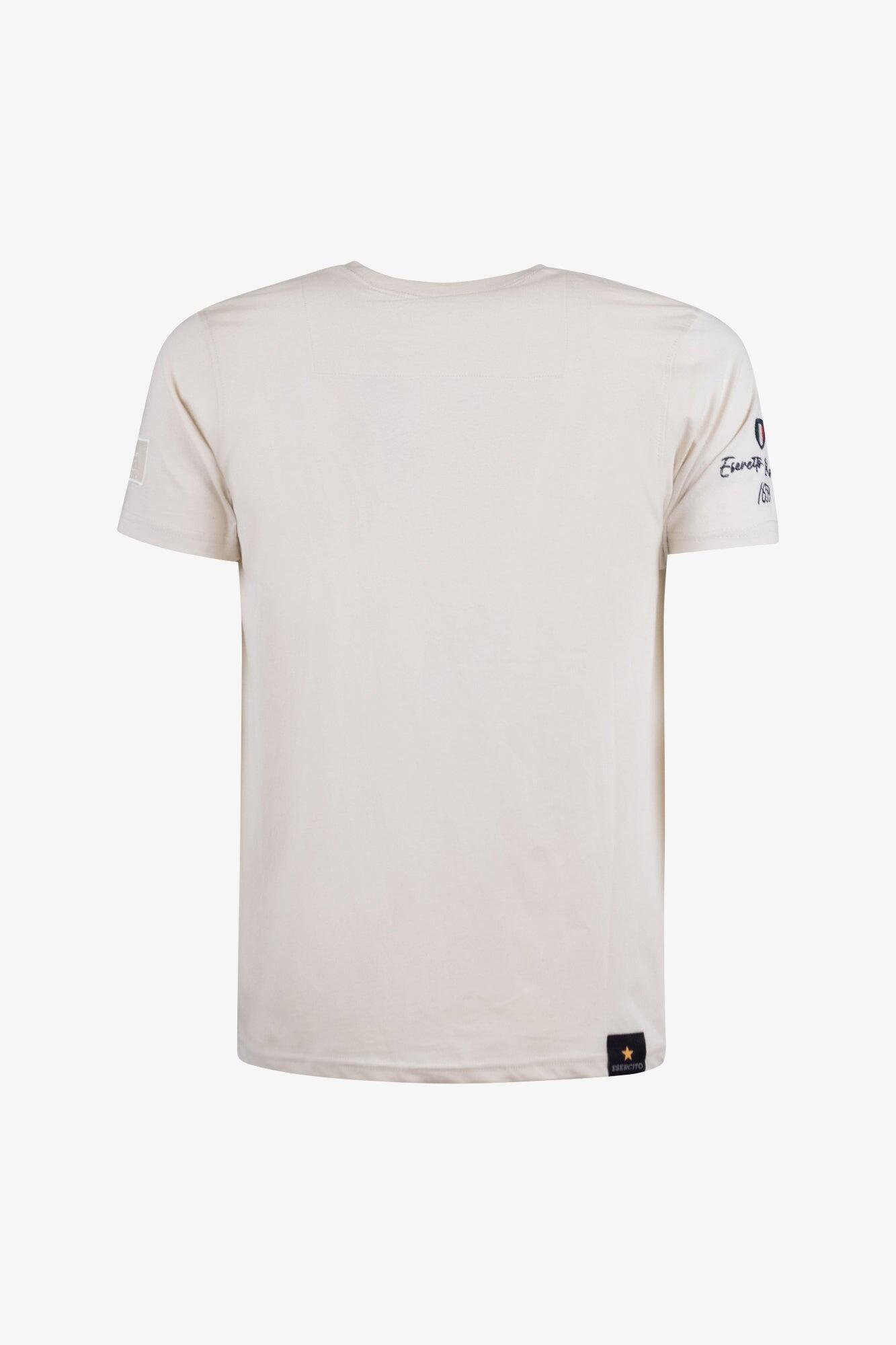 T-shirt Esercito Lagunari a maniche corte kaki in cotone uomo 2/4