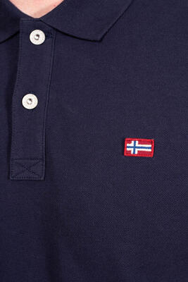 Polo uomo con badge logo