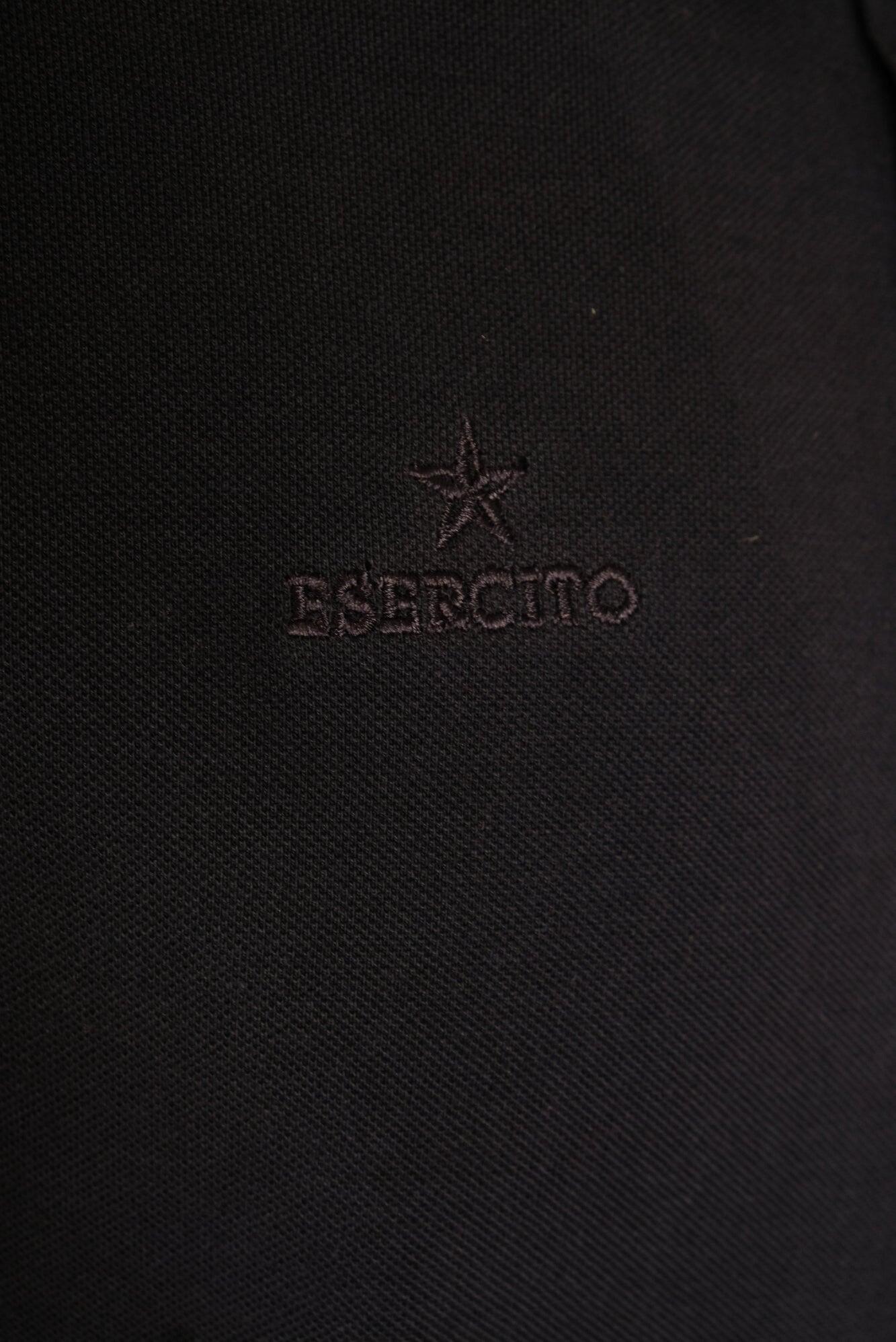 Polo Esercito a maniche corte Lagunari blu in cotone uomo 3/4