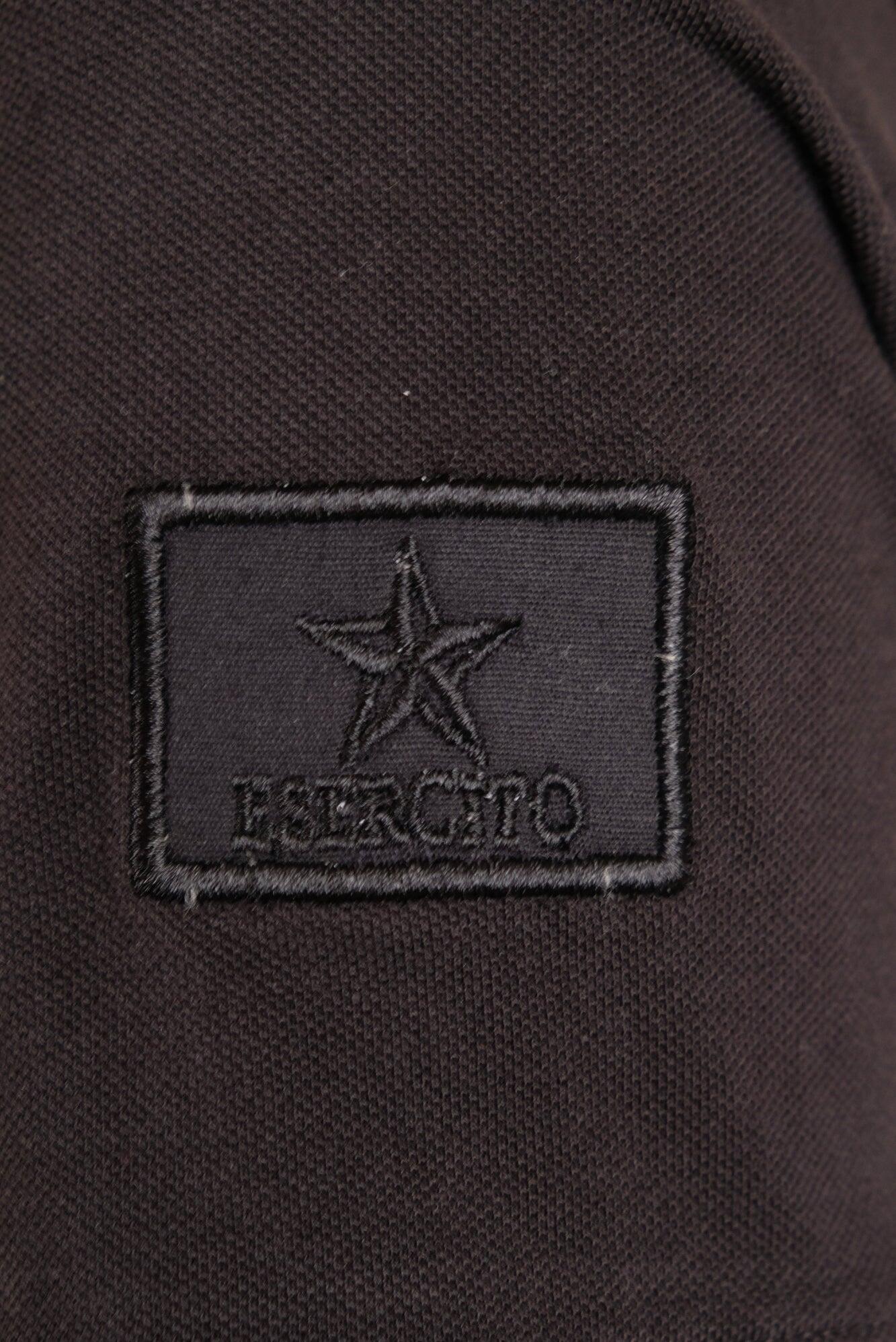 Polo Folgore a maniche corte nera in cotone uomo 5/5