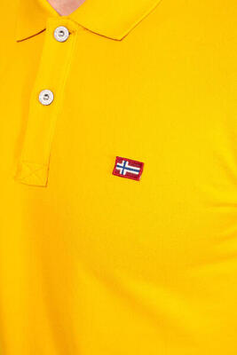 Polo uomo con badge logo