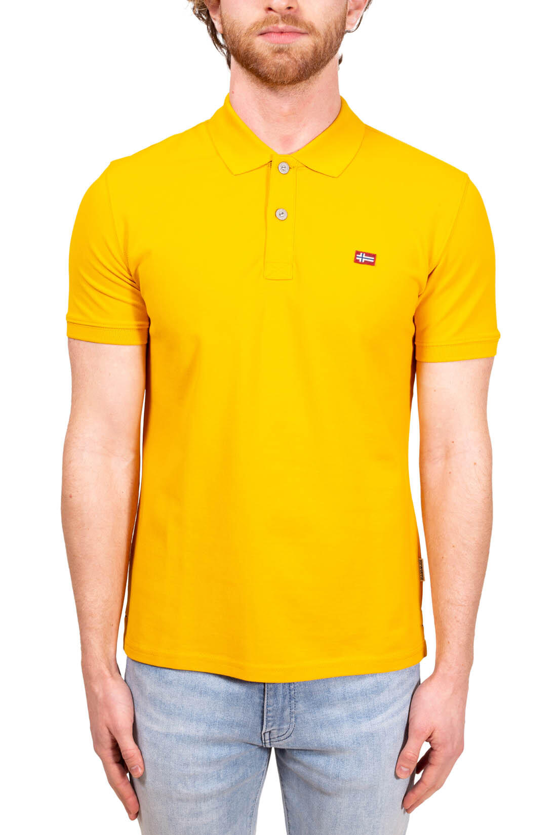 Polo uomo con badge logo 2/4