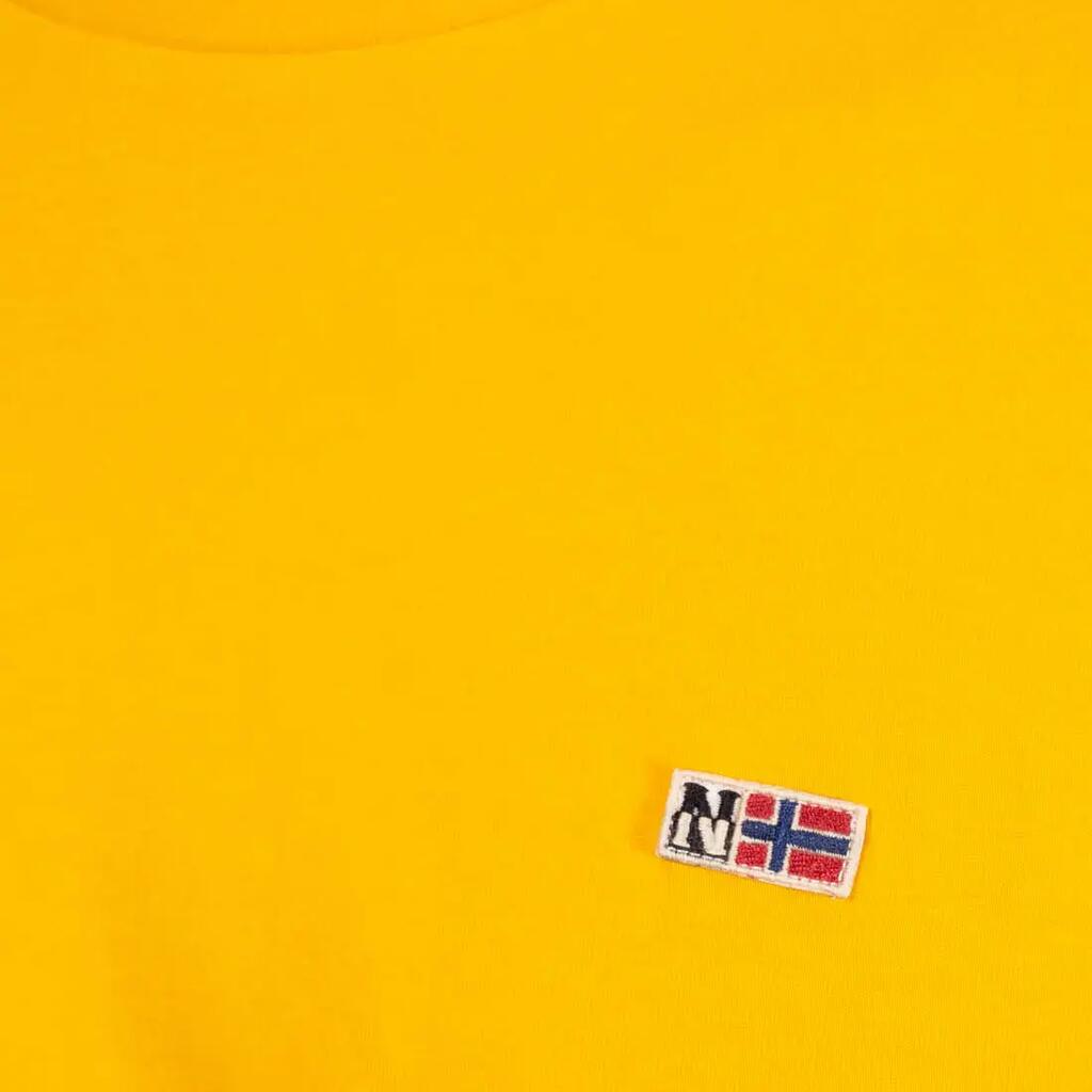 Men's T-shirt Regular fit, short sleeves, logo patch - Yellow