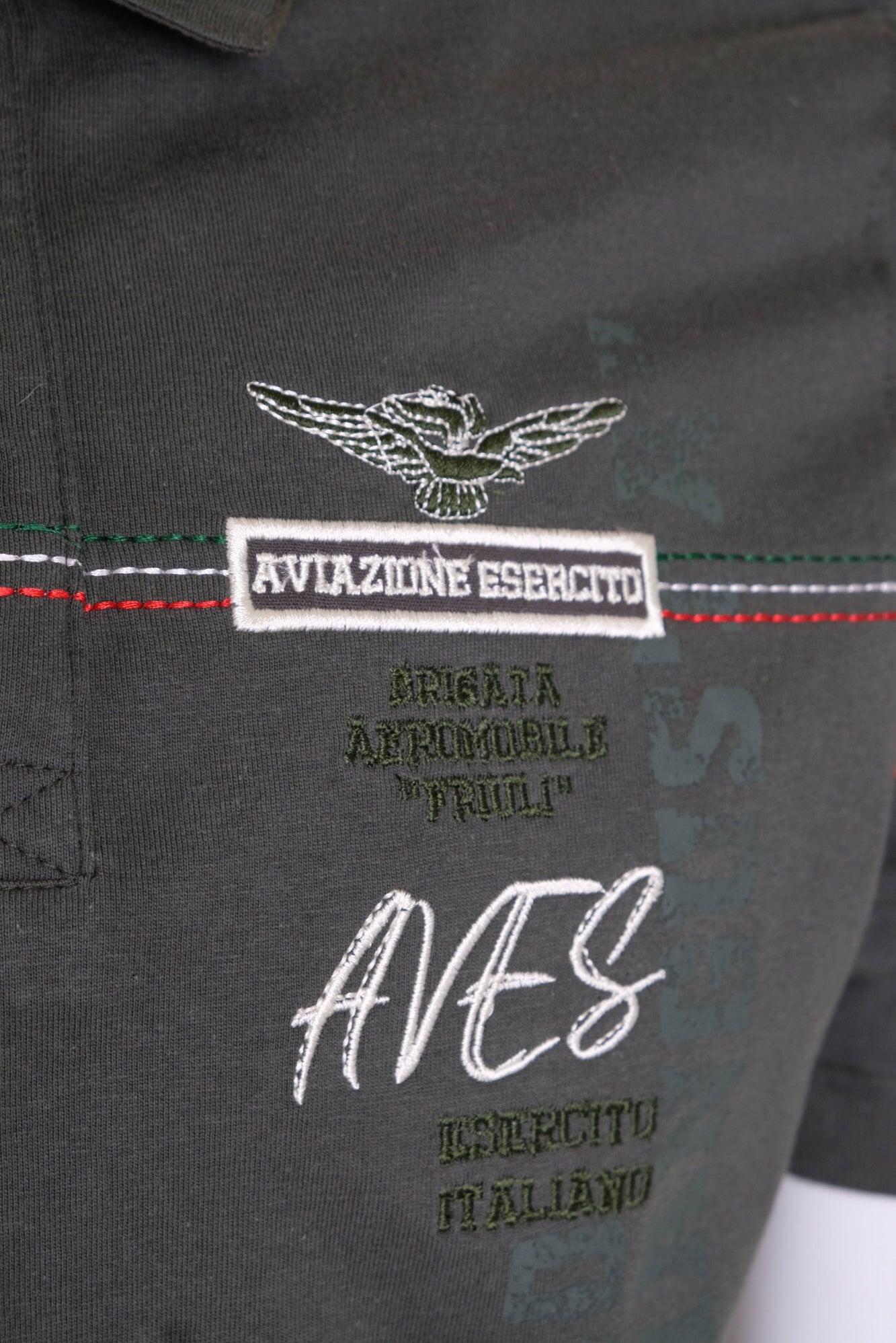 Polo Aviazione Esercito a maniche corte militare in cotone uomo 4/5