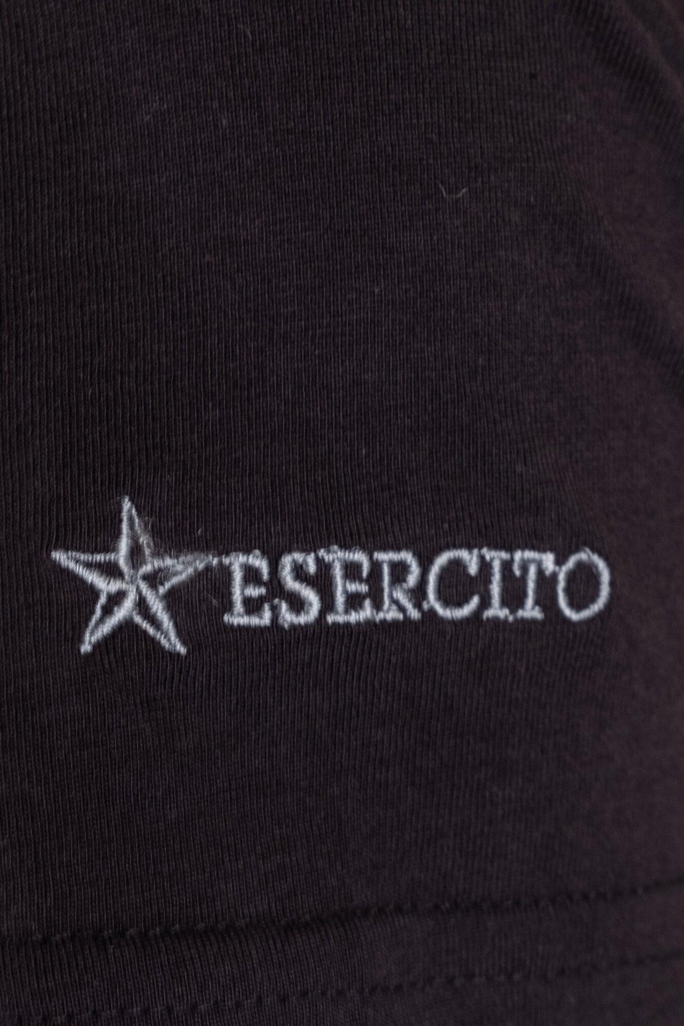 T-shirt Aviazione Esercito a maniche corte nera in cotone uomo 3/4