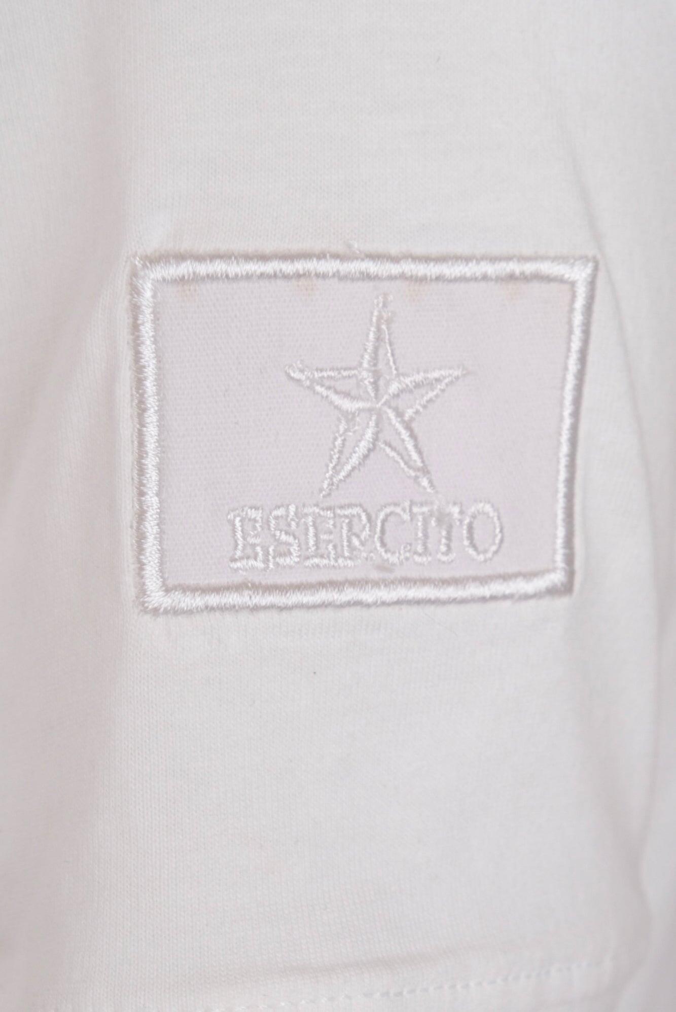 Polo Aviazione Esercito a maniche corte bianca in cotone uomo 5/5
