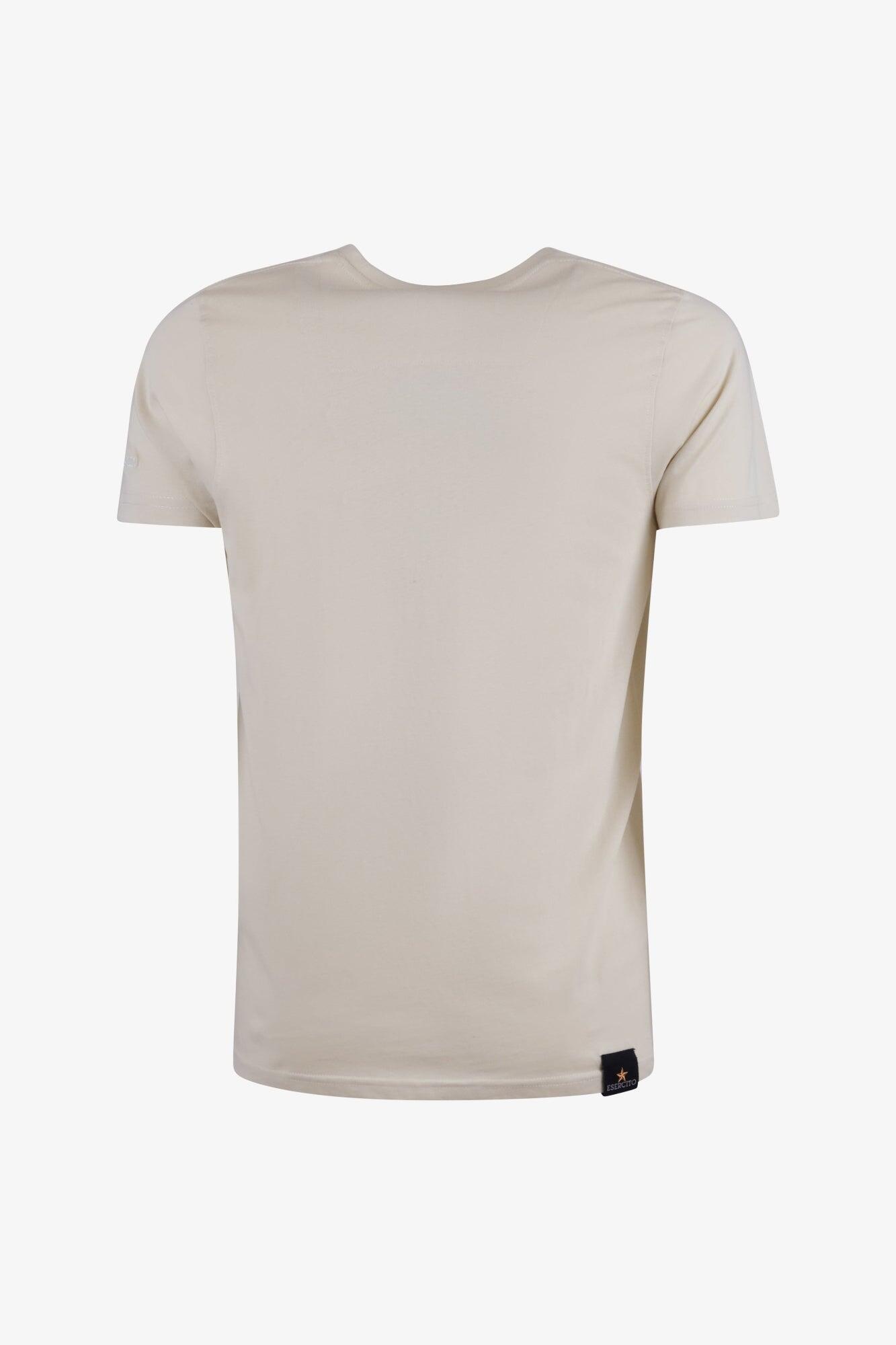 T-shirt Aviazione Esercito a maniche corte kaki in cotone uomo 2/4