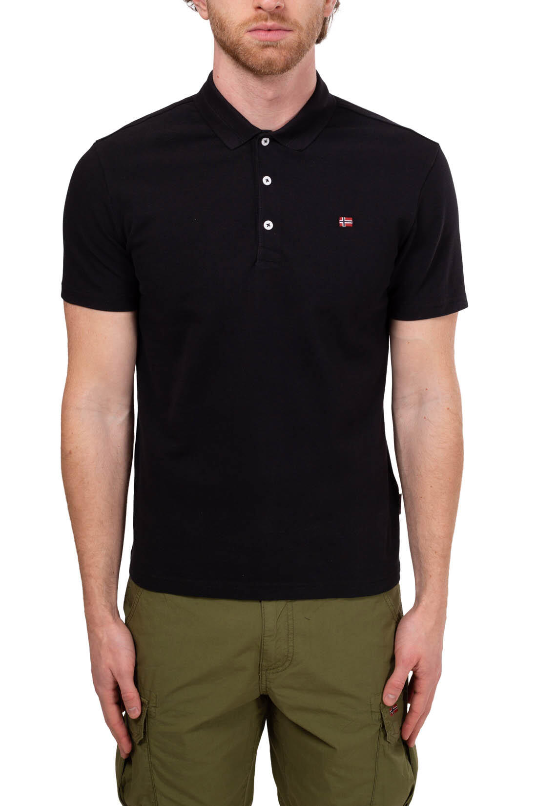 Polo uomo con patch logo 2/4