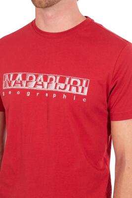 T-shirt - sportswear - heren - regular fit, logoprint - rood