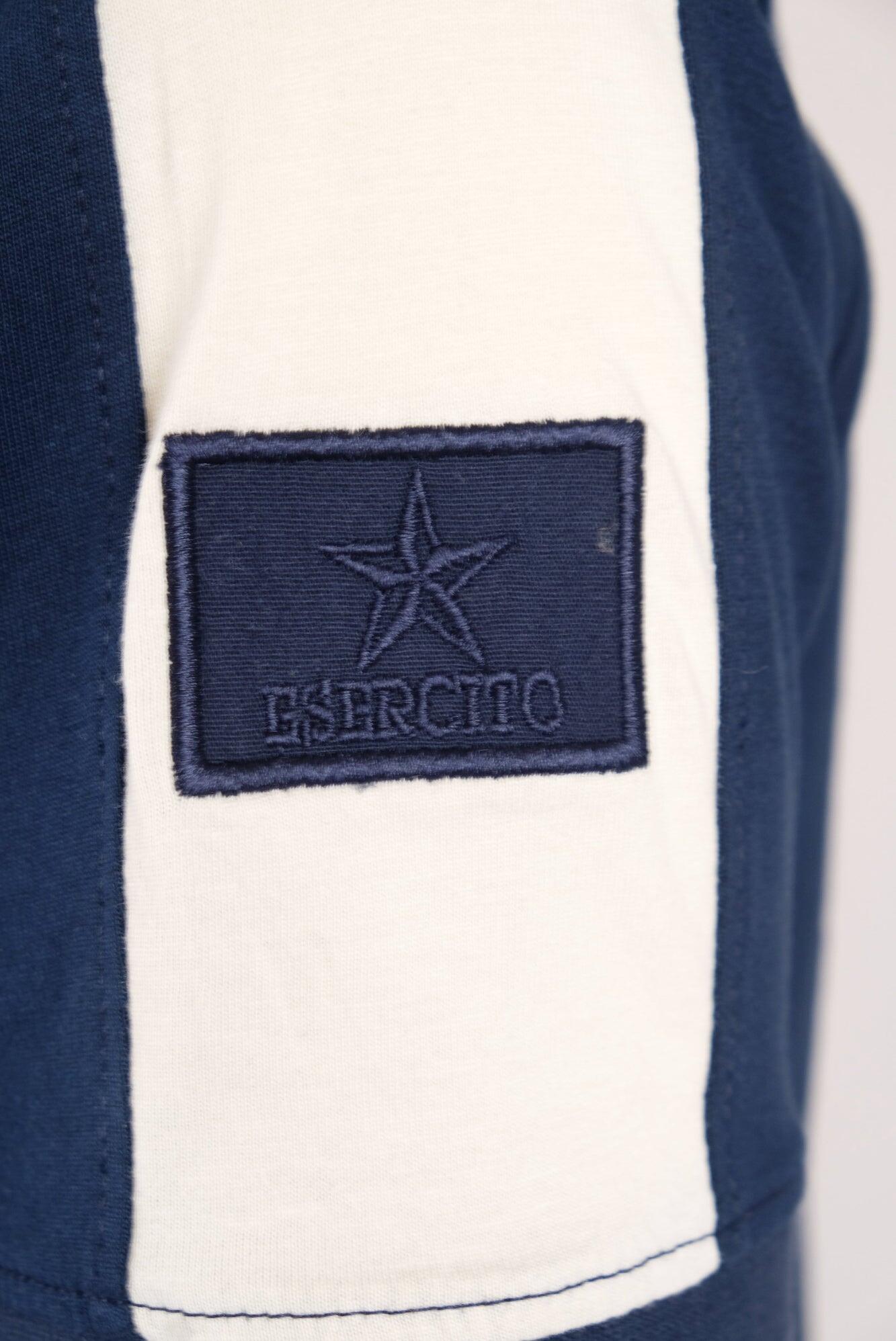 Polo Aviazione Esercito a maniche corte blu in cotone uomo 5/5