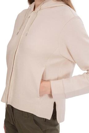 Sweat - Sport - Femme - Capuche et logo - Fenix - Beige
