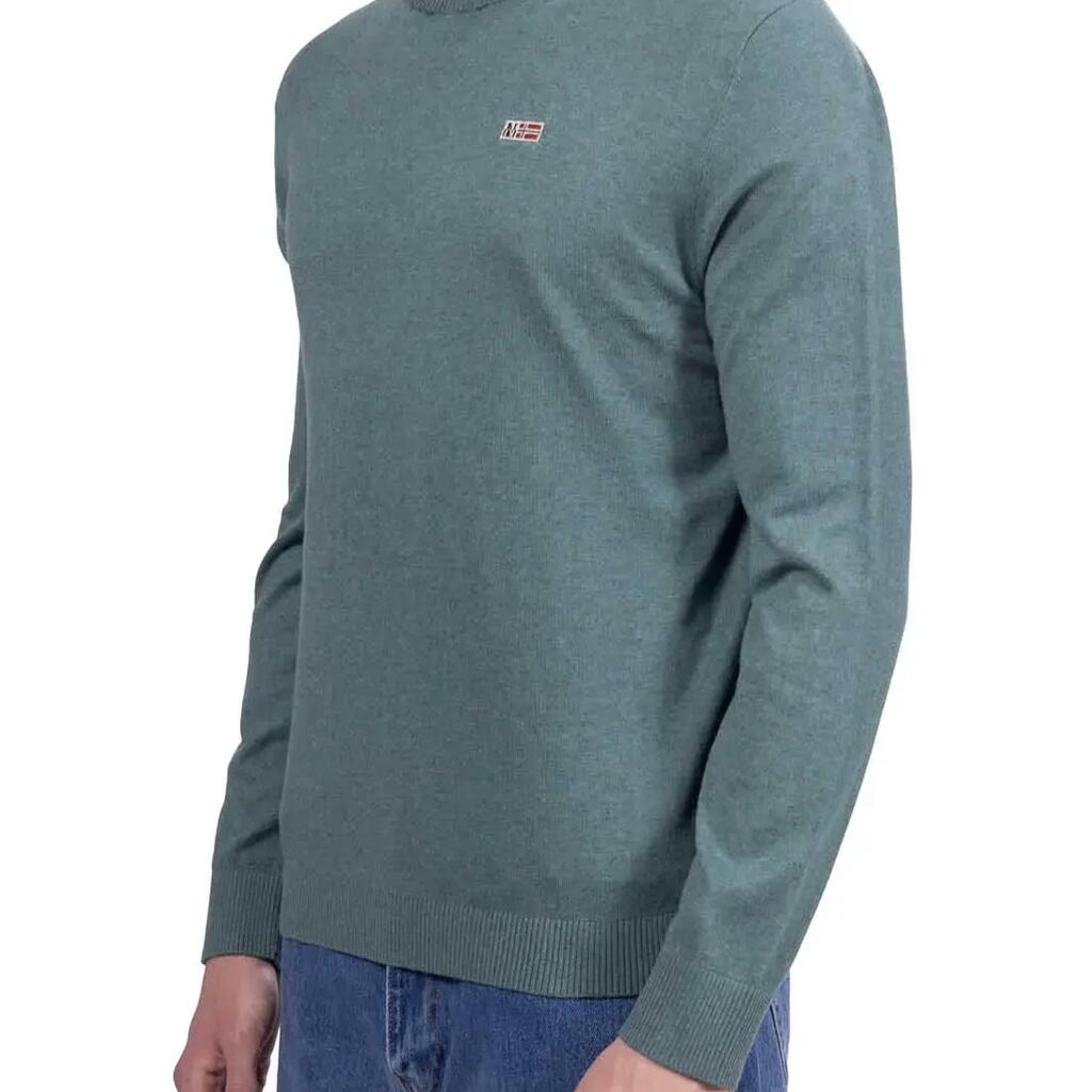 NAPAPIJRI Darca men's cotton pullover, green, regular fit