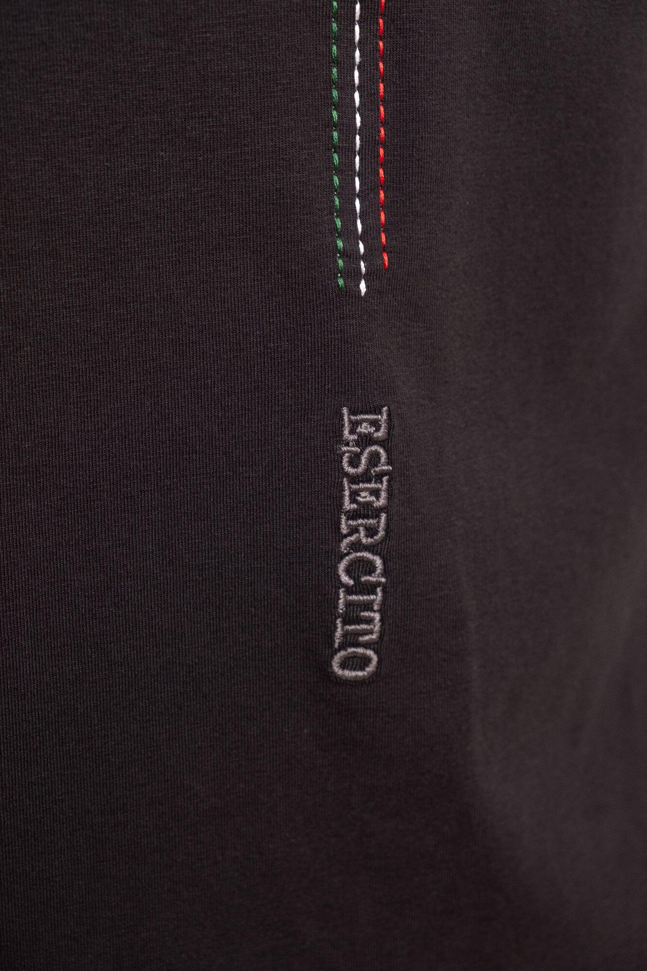 T-shirt Esercito a maniche corte nera in cotone uomo 3/3