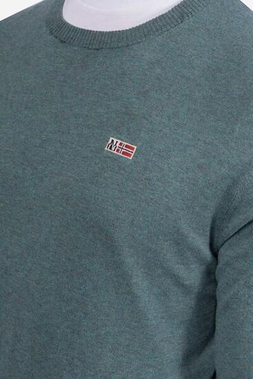 Pull homme coton - coupe régulière - vert