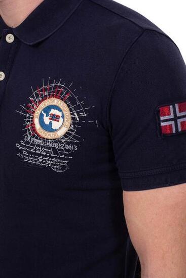 Polo uomo con patch logo