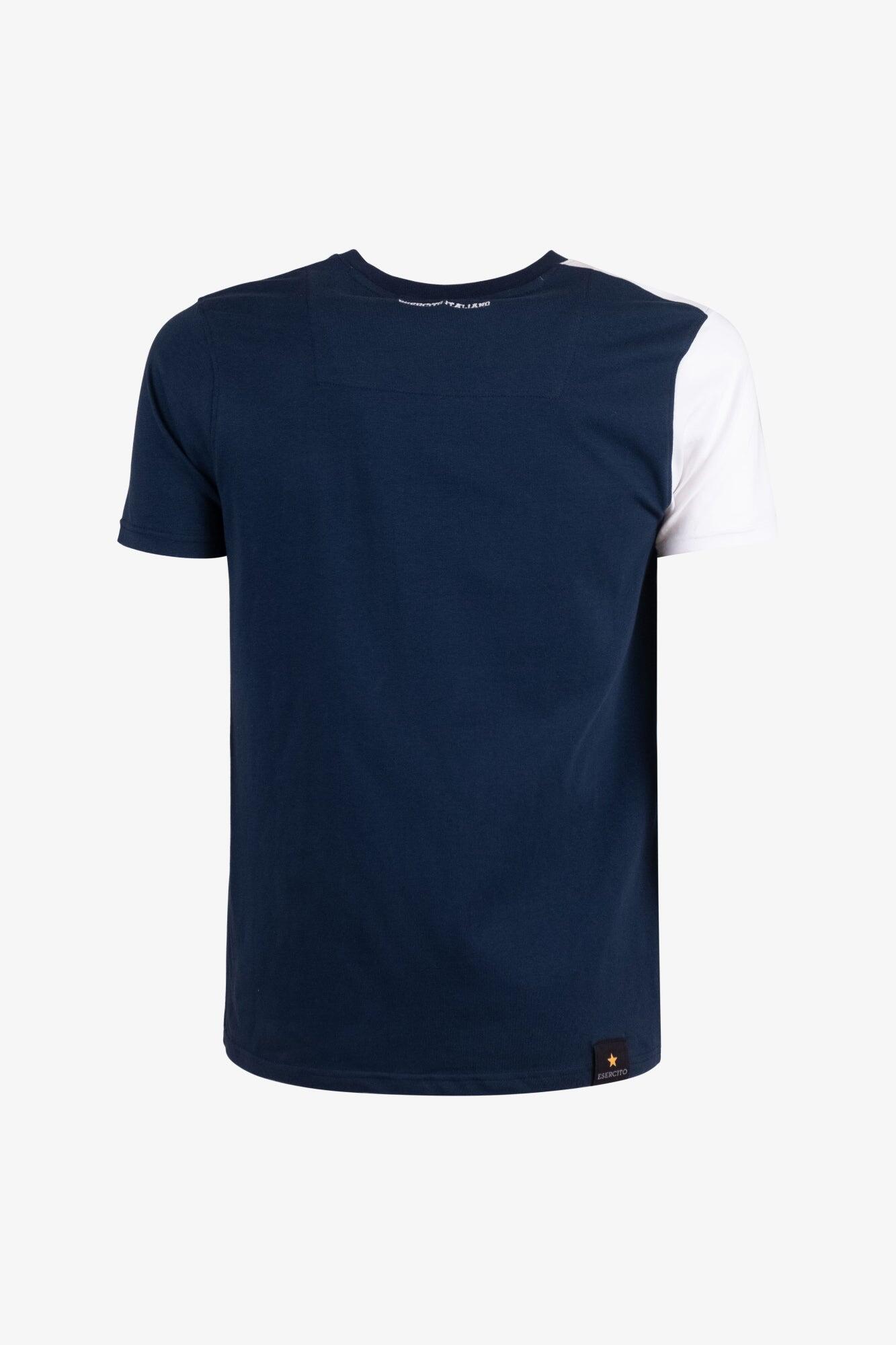 T-shirt Esercito a maniche corte blu in cotone uomo 2/4