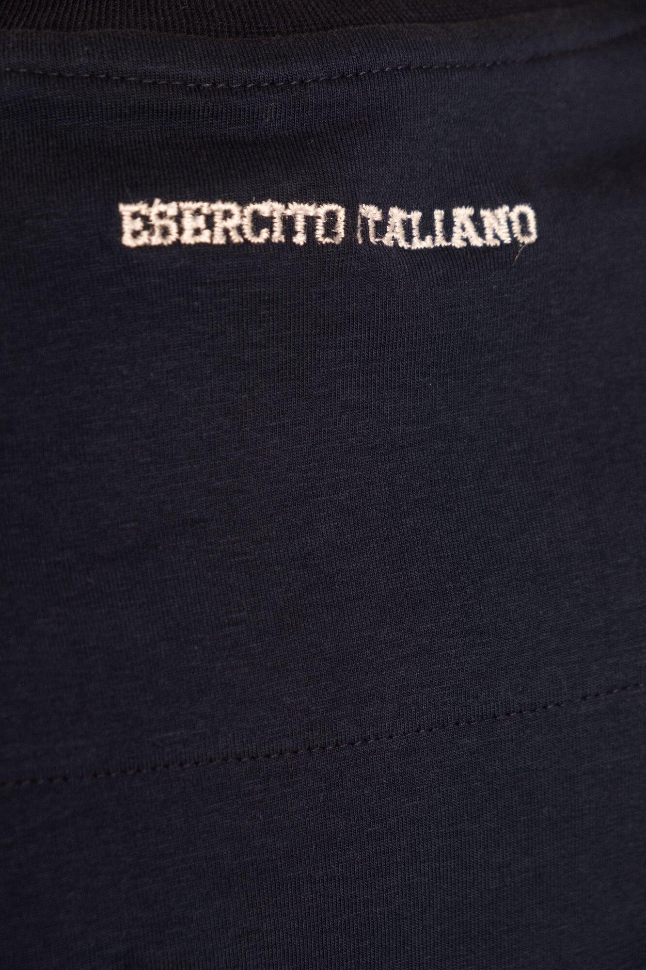 T-shirt Esercito a maniche corte blu in cotone uomo 4/4