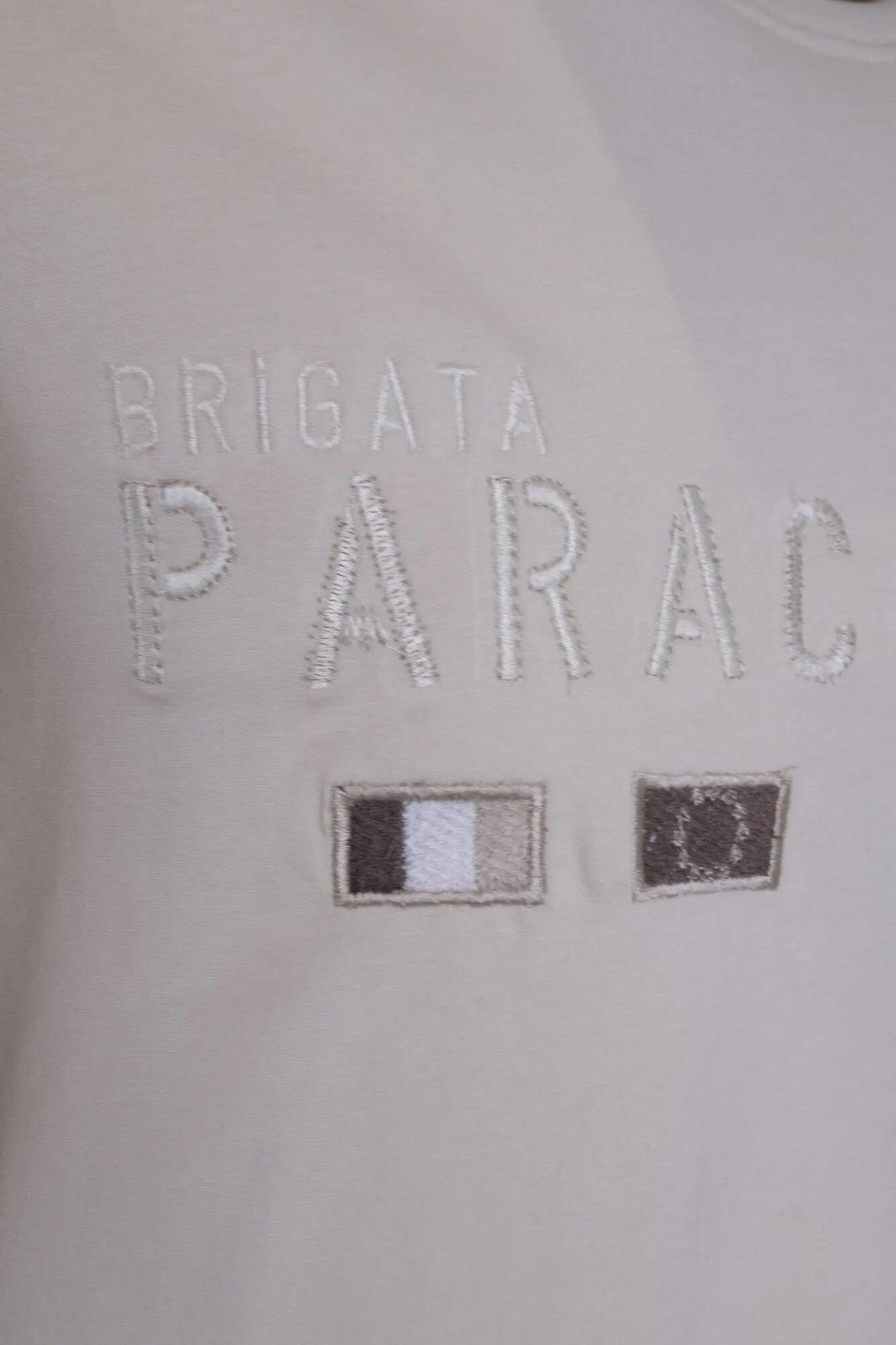 T-shirt Folgore a maniche corte kaki in cotone uomo 3/4