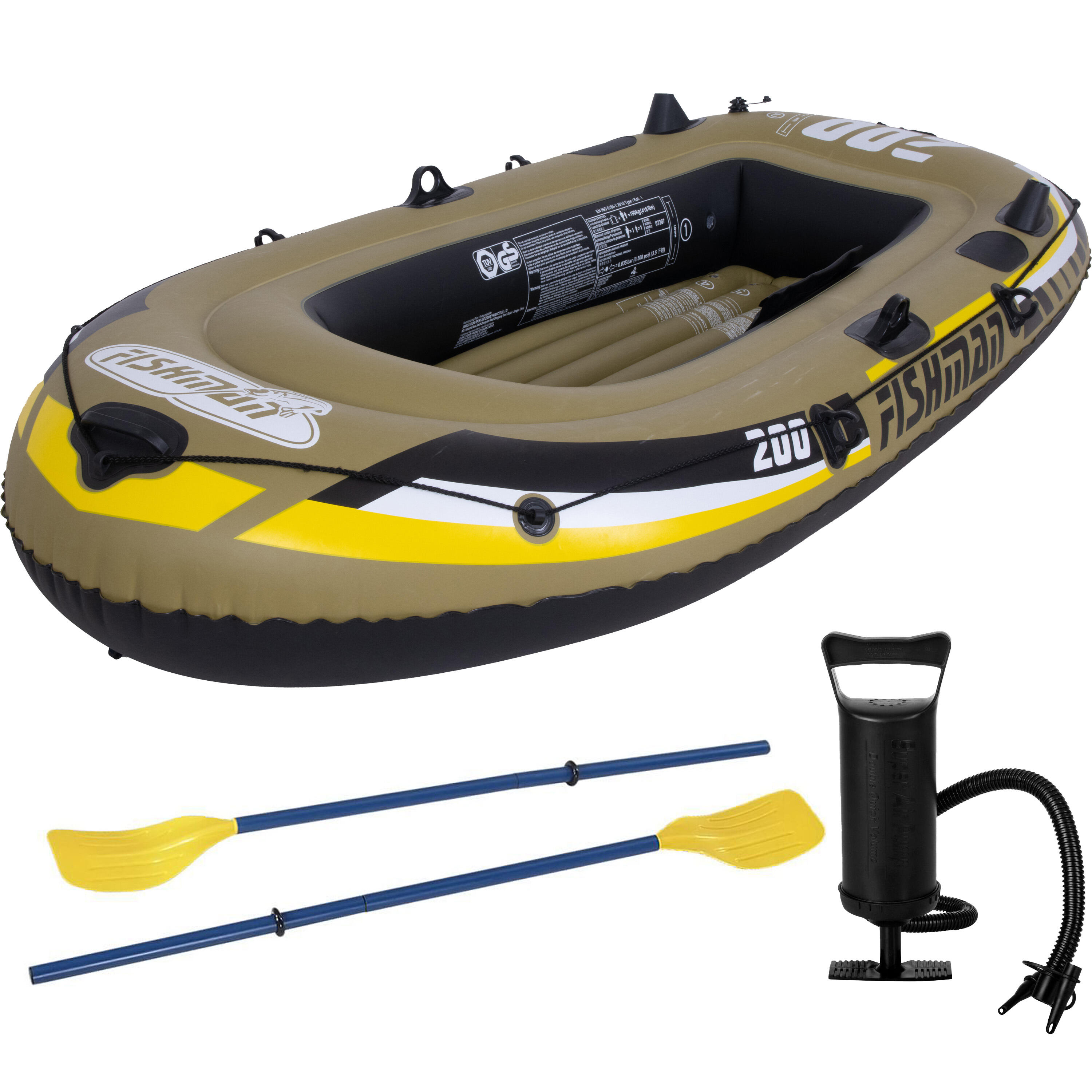 PATHFINDER aufblasbares Schlauchboot Fishman 200 218x110x36cm 2 Personen mit Zubehör