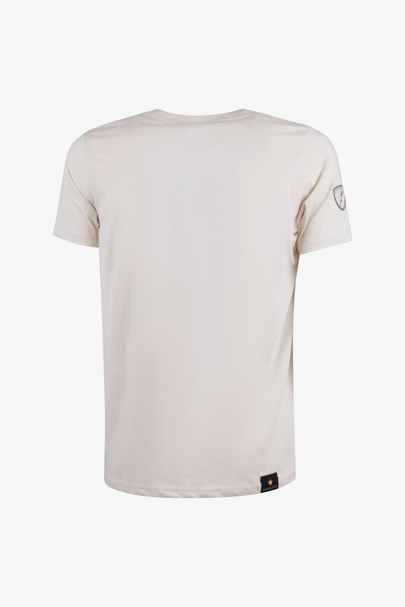 T-shirt Folgore a maniche corte kaki in cotone uomo 2/4