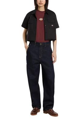 T-shirt dames, slim, korte mouwen, ronde hals - carmine red