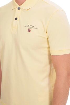 Polo - casual - heren - elbas - regular fit, 100% katoen - geel/blauw pastel