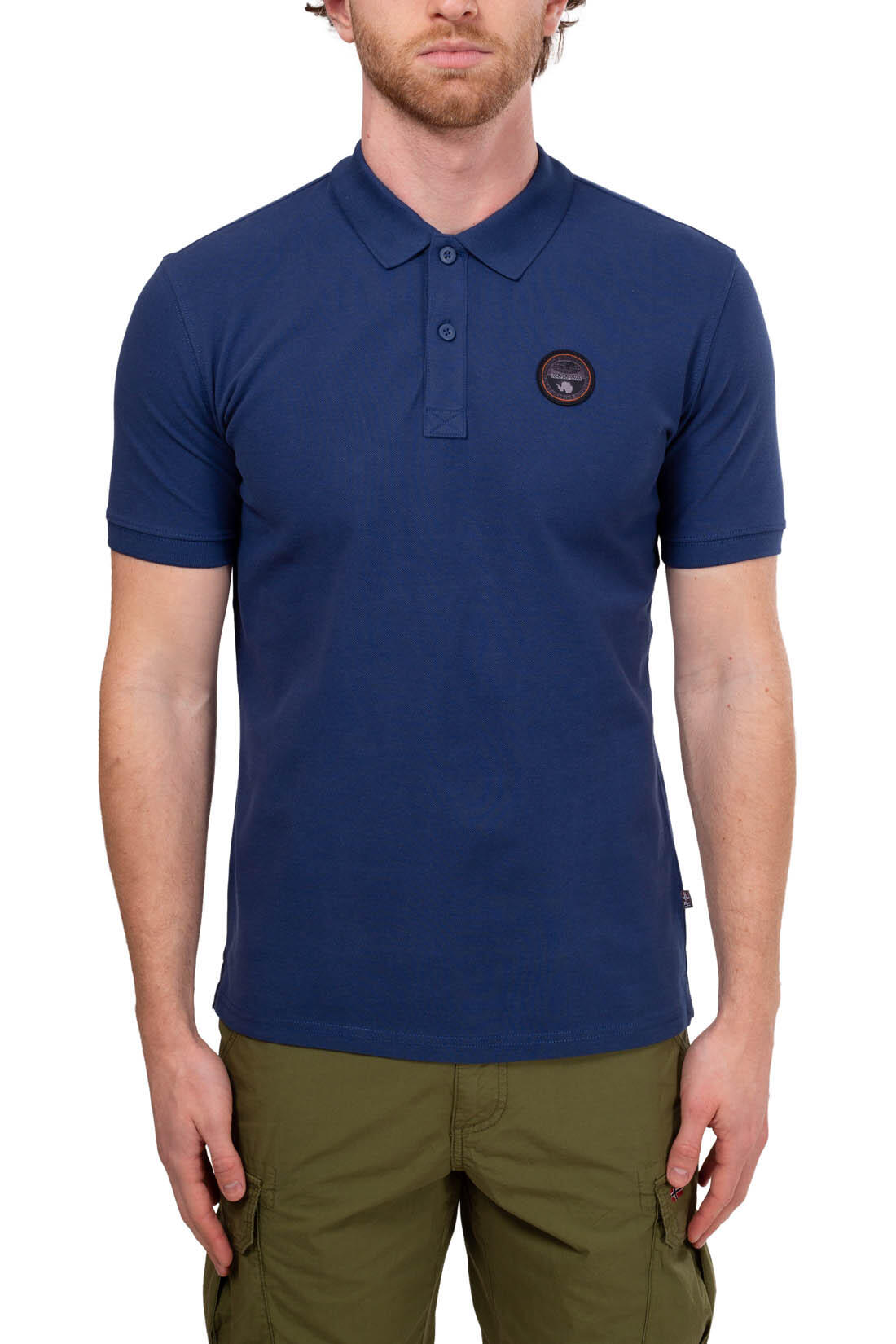 Polo uomo con patch logo 2/4