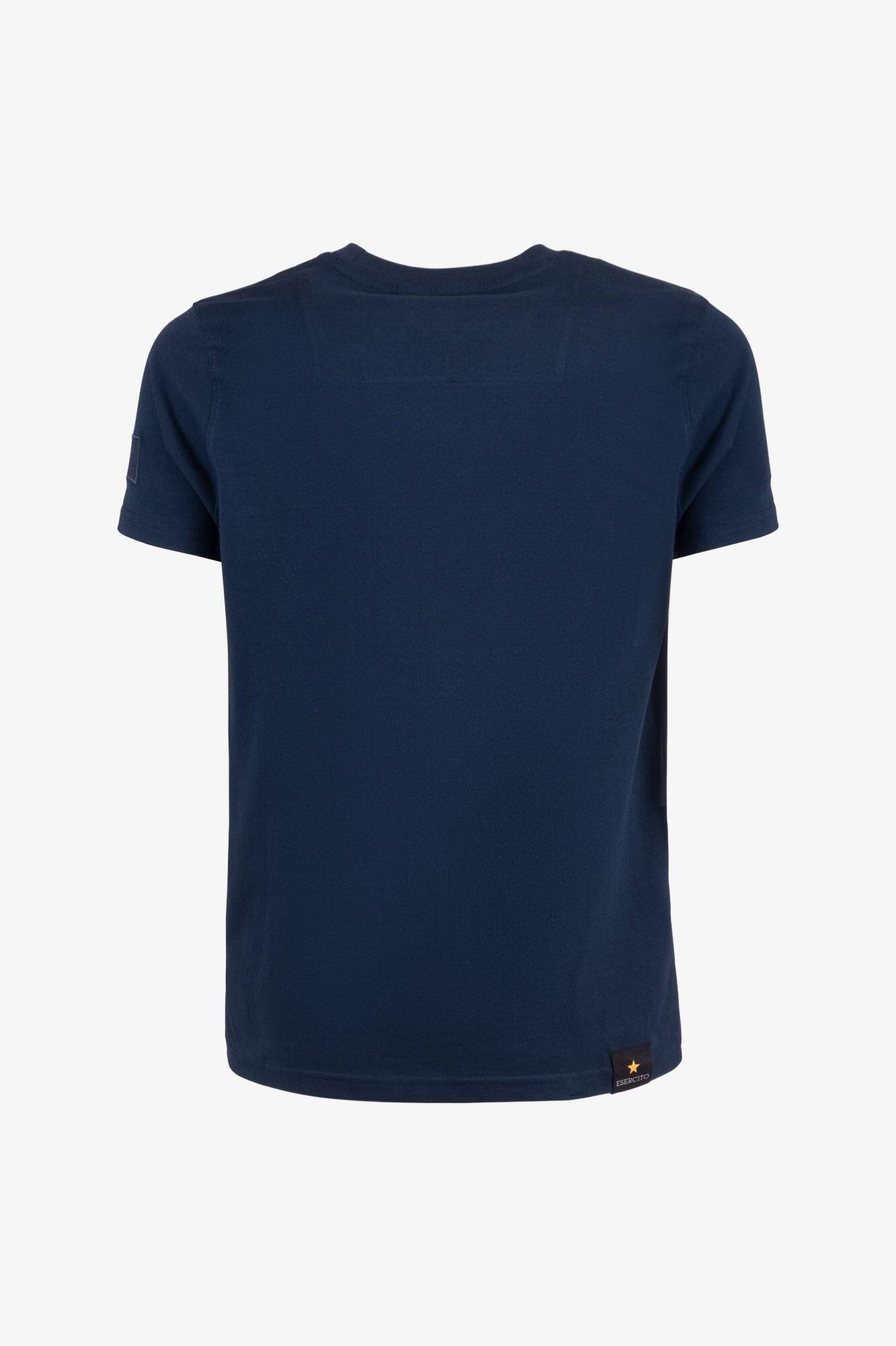 T-shirt Esercito Accademia Militare a maniche corte blu in cotone uomo 2/4
