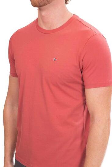 T-shirt - sportswear - Homme - Coupe slim, imprimé logo - Salis - Rouge
