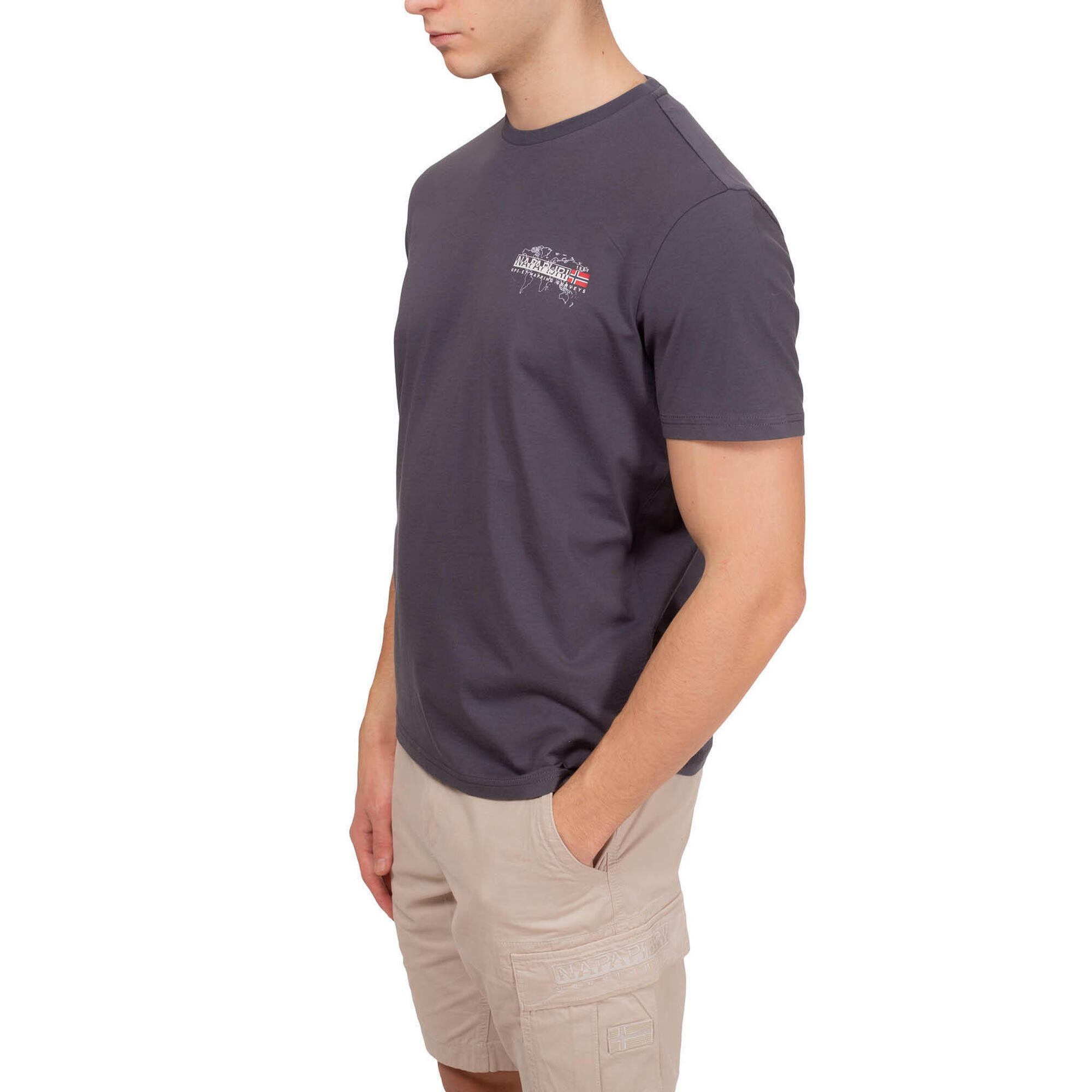 Napapijri - T-shirt Uomo Sedil - Maillot Manches Courtes - Bleu|gris - Decathlon