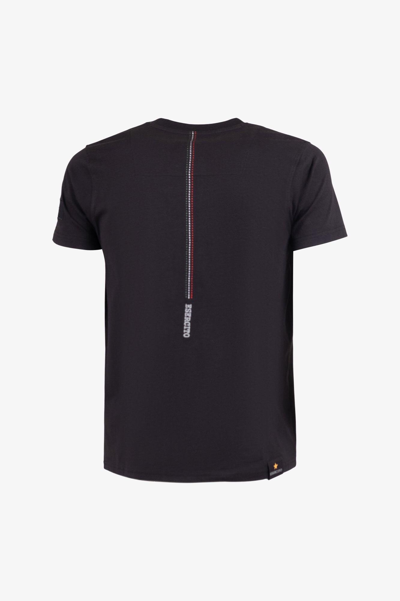 T-shirt Aviazione Esercito a maniche corte nera in cotone uomo 2/5