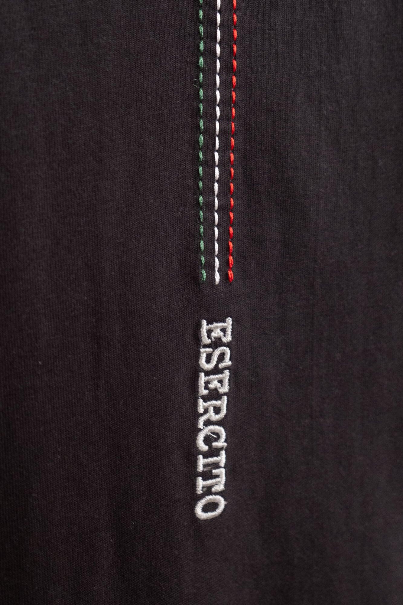 T-shirt Aviazione Esercito a maniche corte nera in cotone uomo 5/5