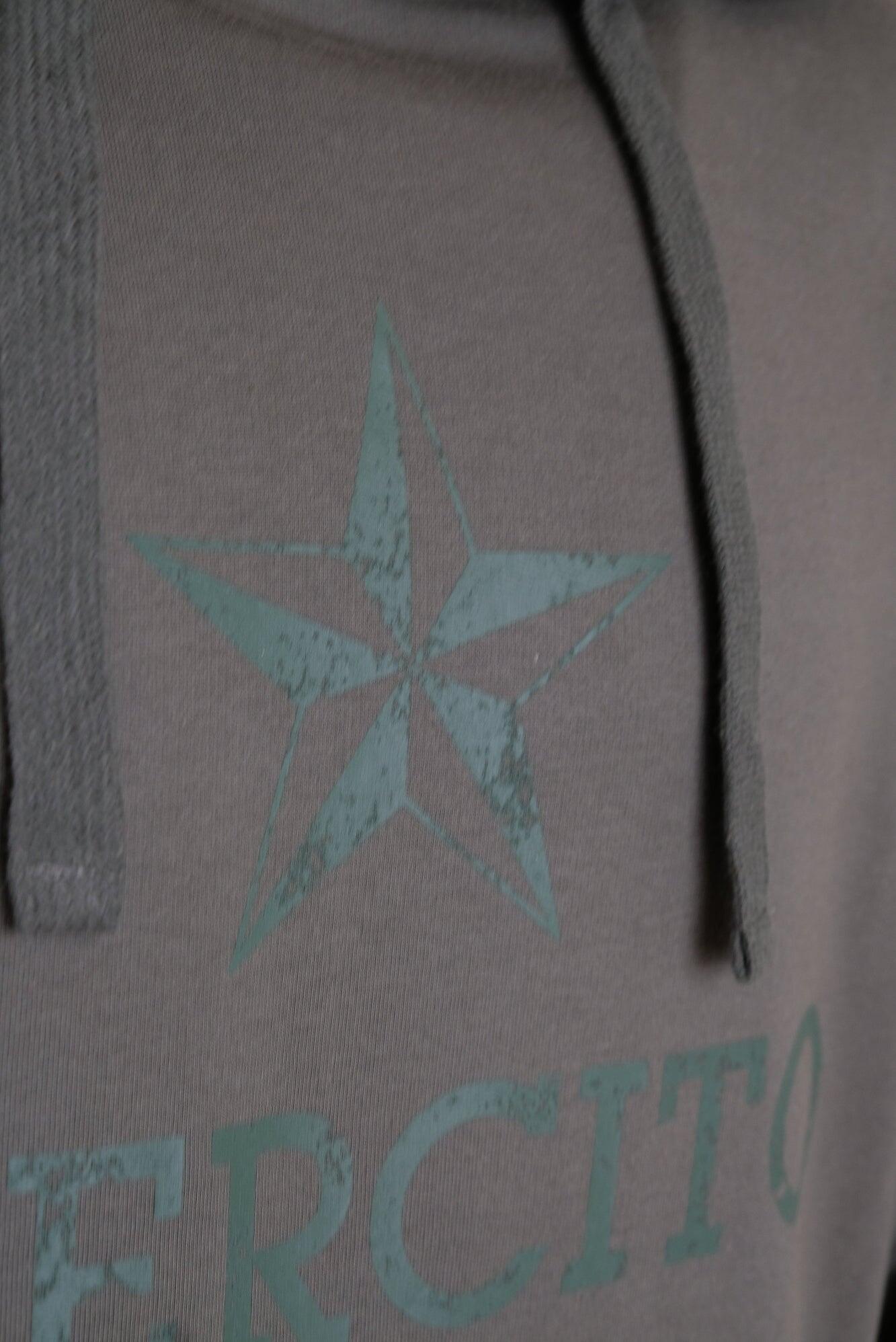 Felpa Esercito militare con cappuccio in cotone uomo 3/4