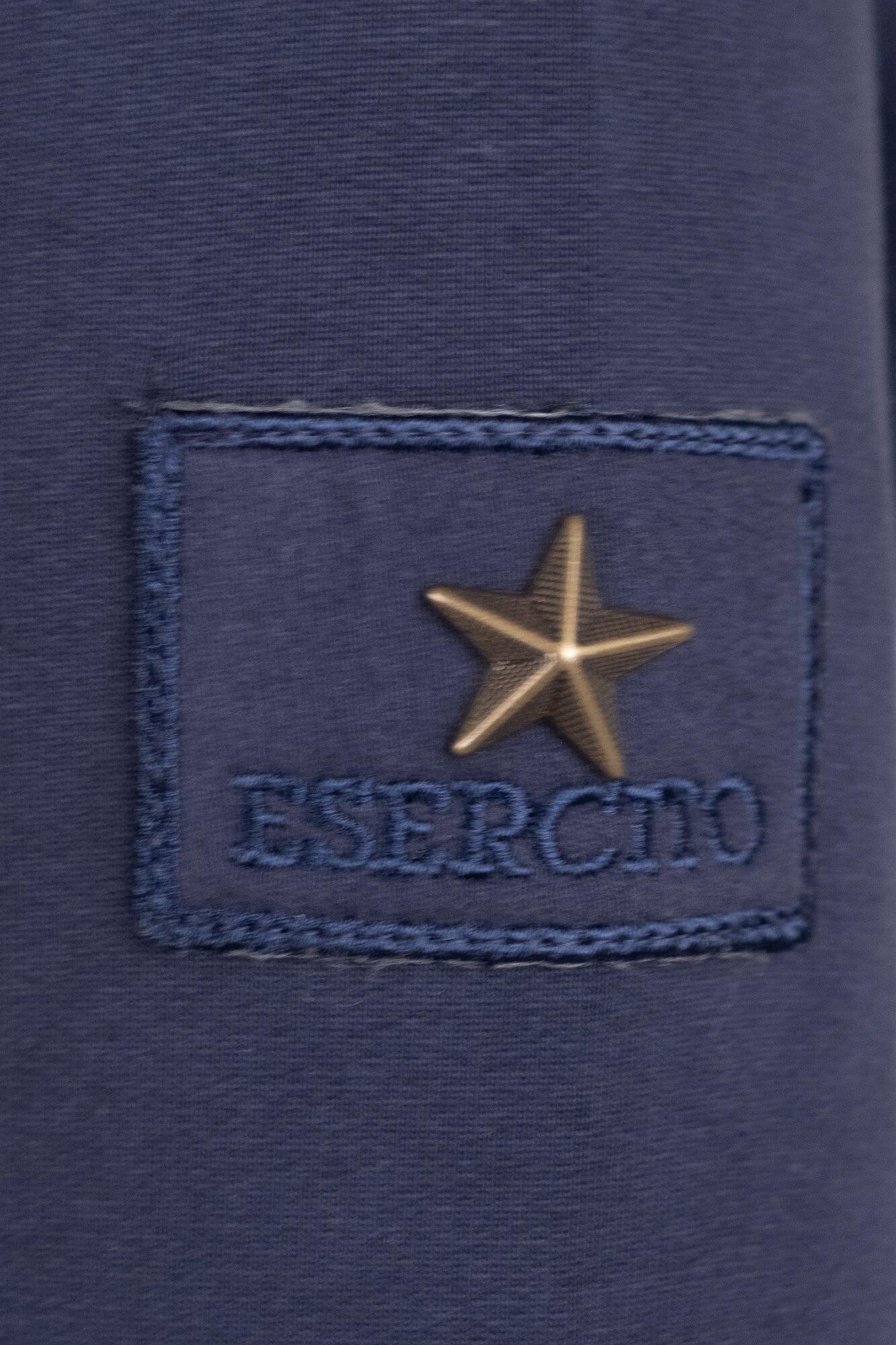 Felpa Esercito con cappuccio e zip blu uomo 4/4