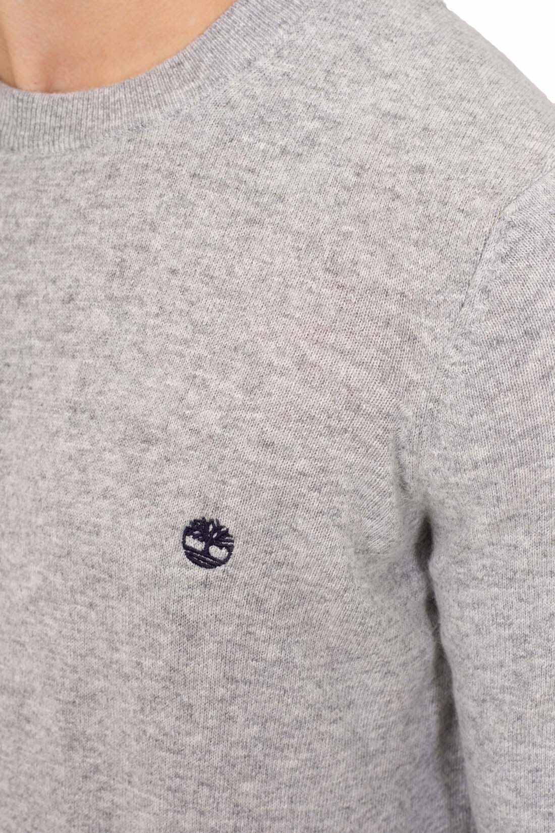 Camisola - Sports - Homem - Mistura lã, gola redonda - Cinzento 4/5