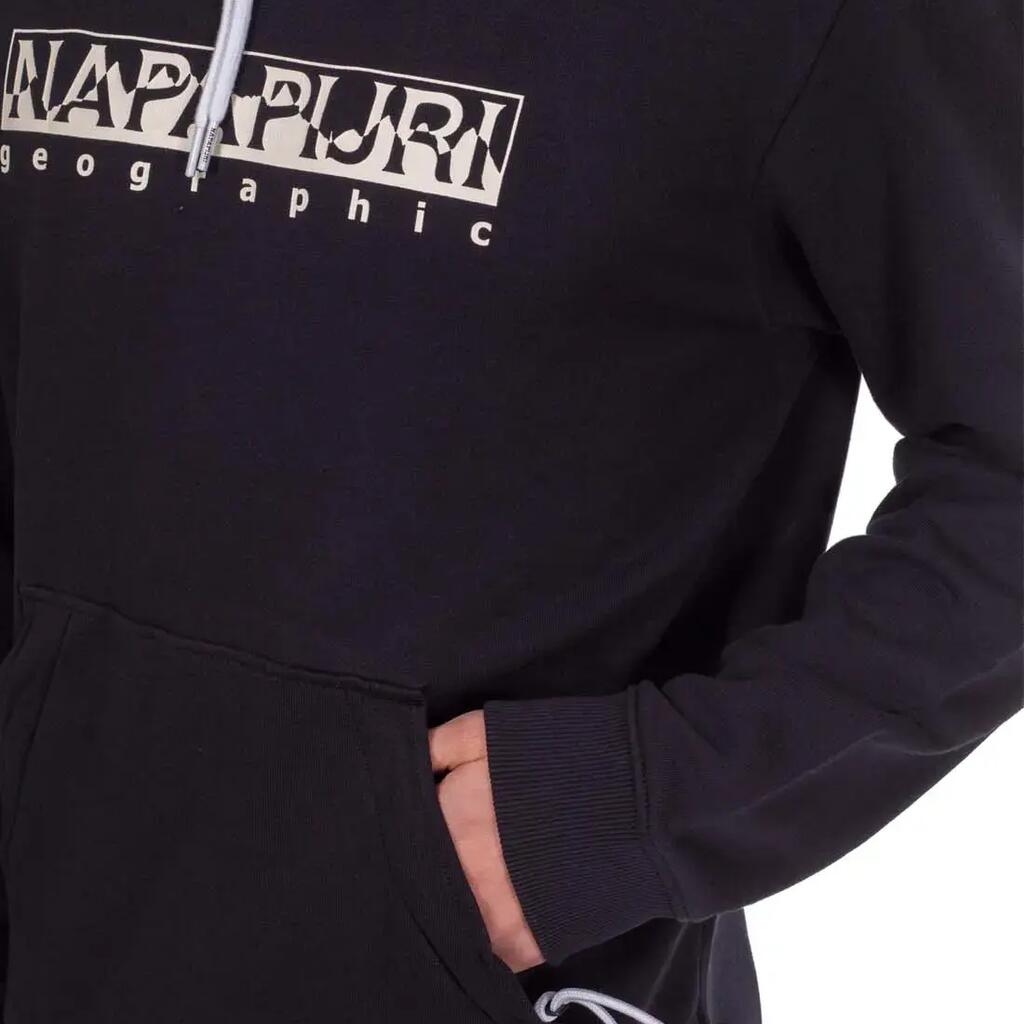 NAPAPIJRI Sella Sweatshirt - Men's black relaxed hooded sweatshirt