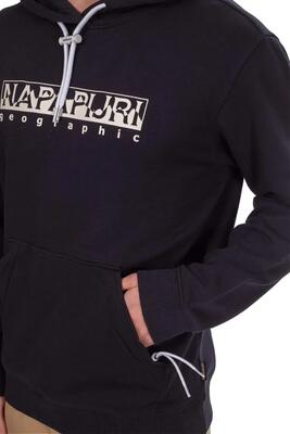 Sweatshirt - heren - sella - relaxed, capuchon - zwart