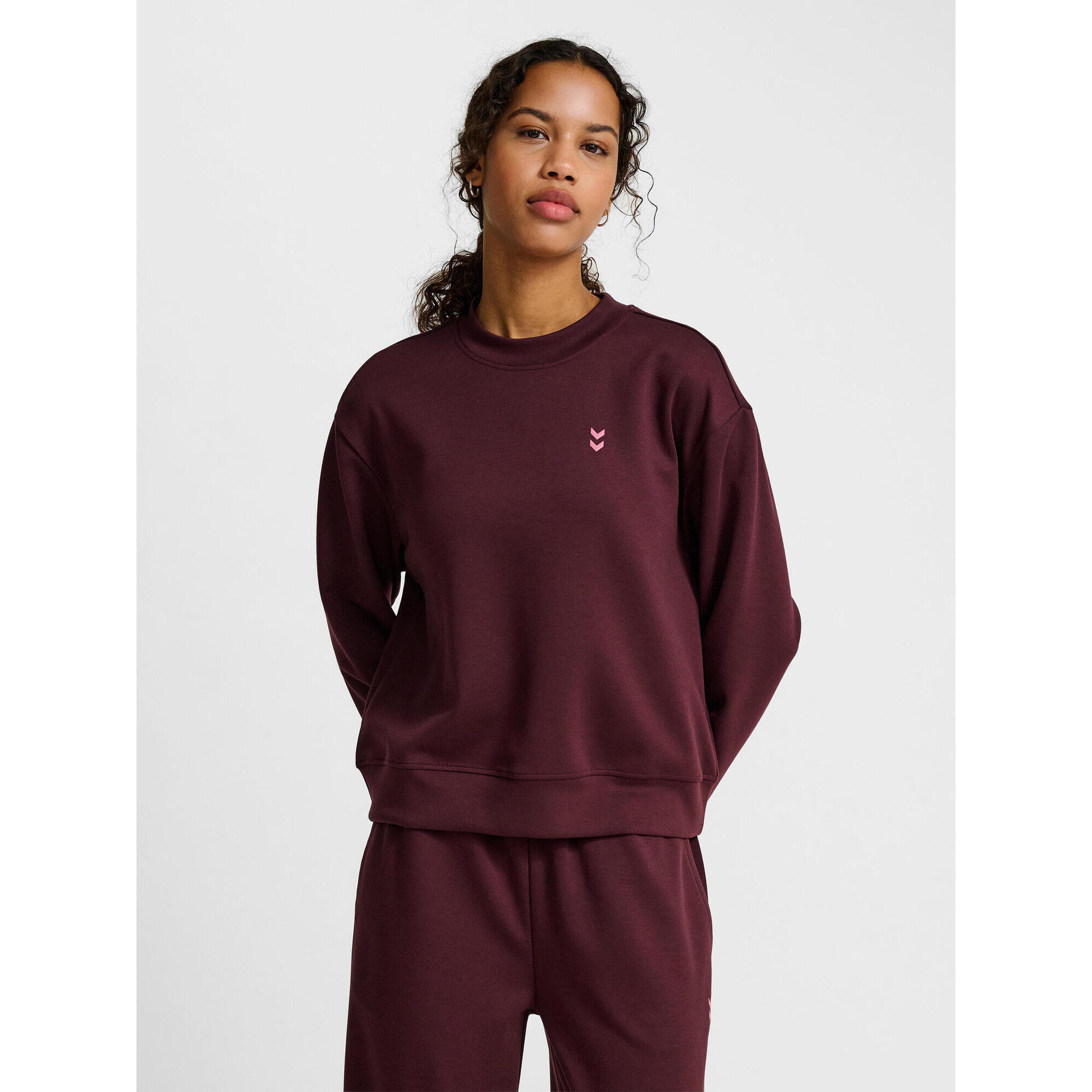 Hummel - Enfiler Sweat-shirt Hmlyoga Femme Hummel - Pull - Bordeaux|marron|rose|rouge - Decathlon