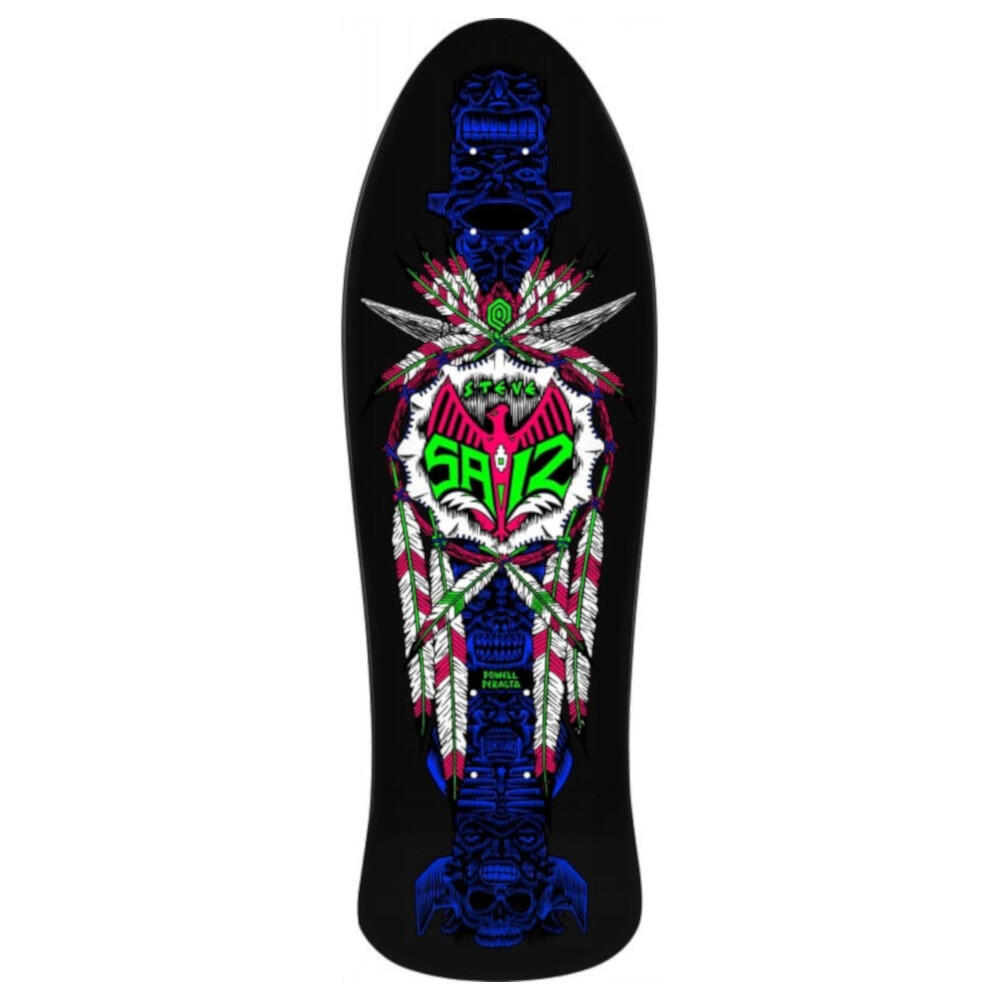 POWELL PERALTA Skateboard Deck Old School Powell Peralta Steve Saiz Totem Blacklight 10''