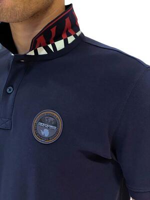 Polo uomo con badge logo