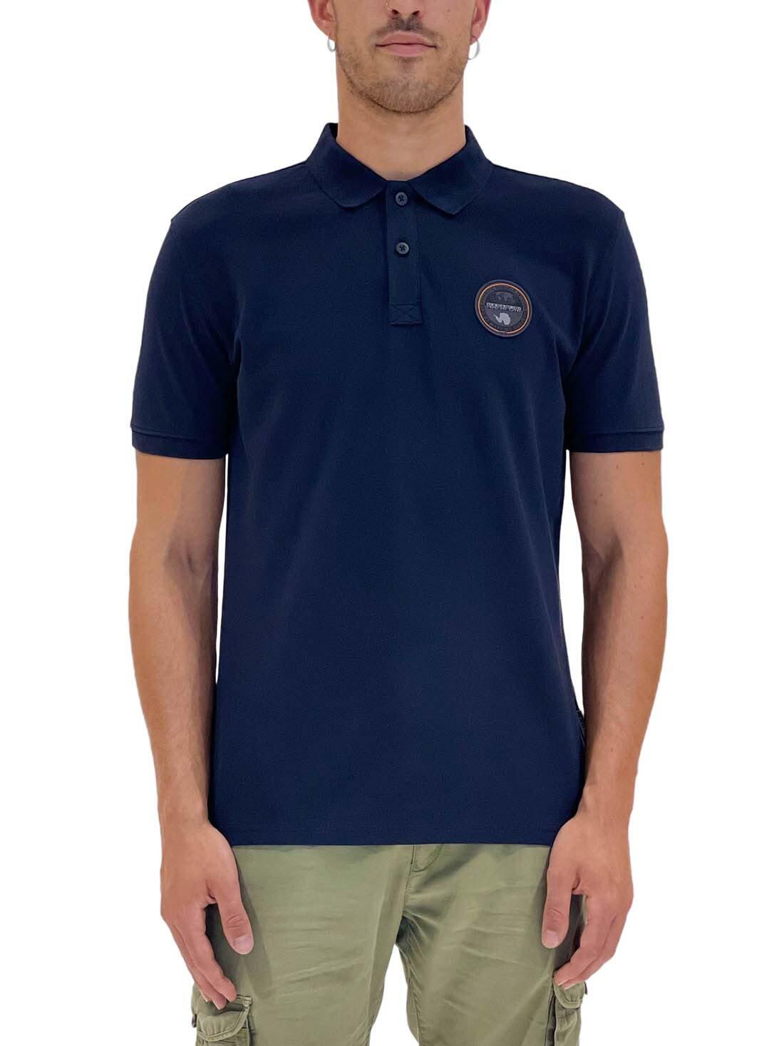 Polo uomo con badge logo 2/5