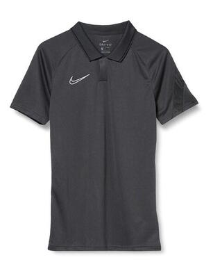 Nike dry academy pro polo - comfortabele pasvorm in antraciet/zwart/wit