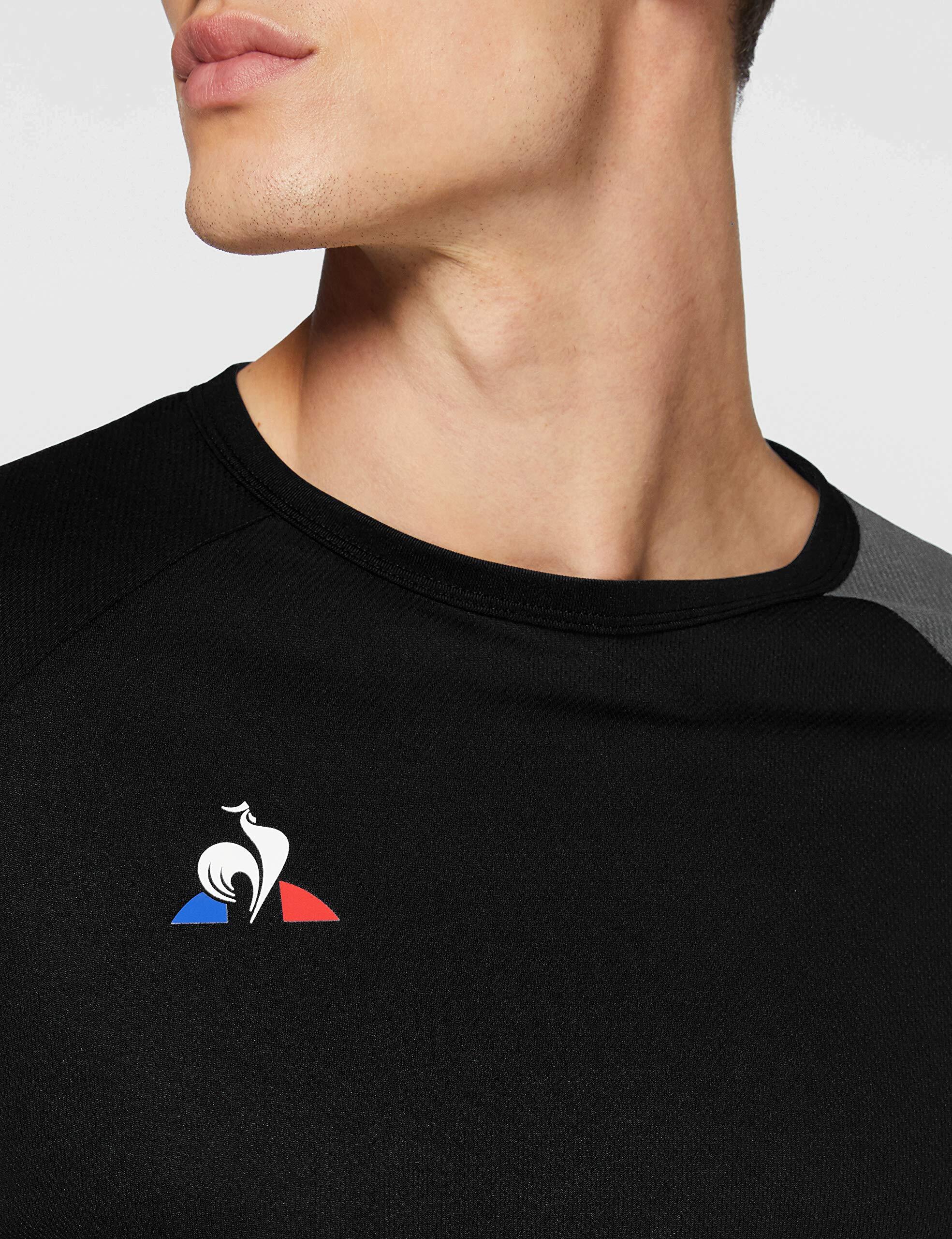 Chemise à Manches Courtes pour Hommes Le Coq Sportif N°6 - Noir, 2XL 2/4