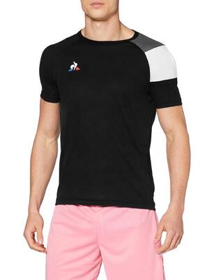 Maglietta a Maniche Corte Uomo Le Coq Sportif N°6 - Nero. 2XL