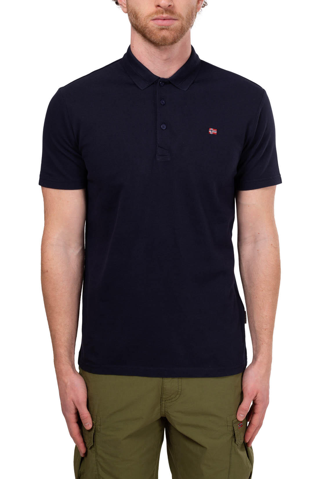 Polo uomo con patch logo 2/4