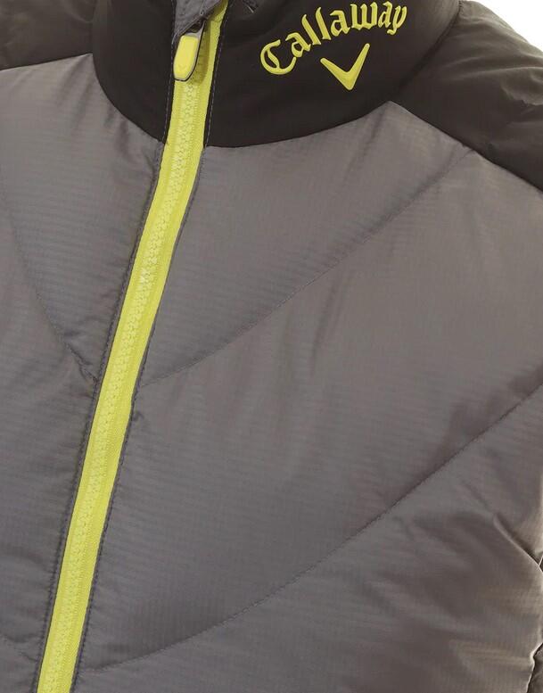 Callaway Quilted Premium Heren Bodywarmer Grijs Lime 3/3