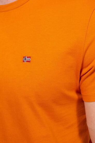 T-shirt - Casual - Heren - Logo geborduurd - Oranje