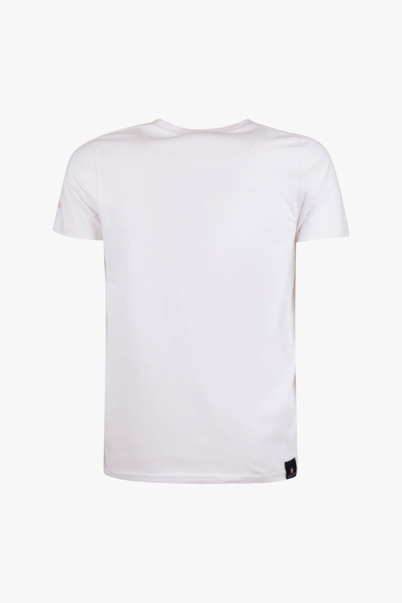 T-shirt Aviazione Esercito a maniche corte bianca in cotone uomo 2/4