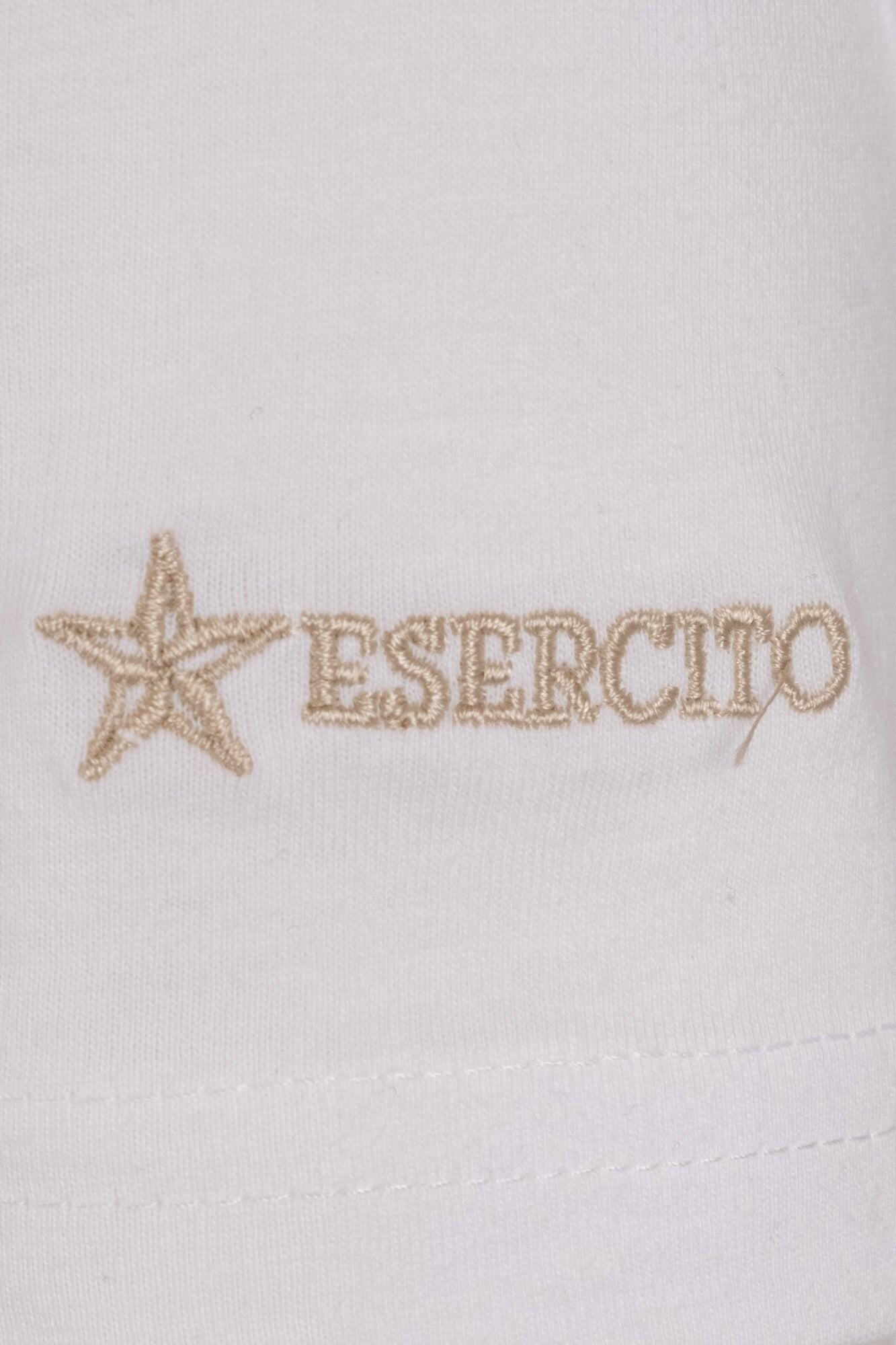 T-shirt Aviazione Esercito a maniche corte bianca in cotone uomo 4/4